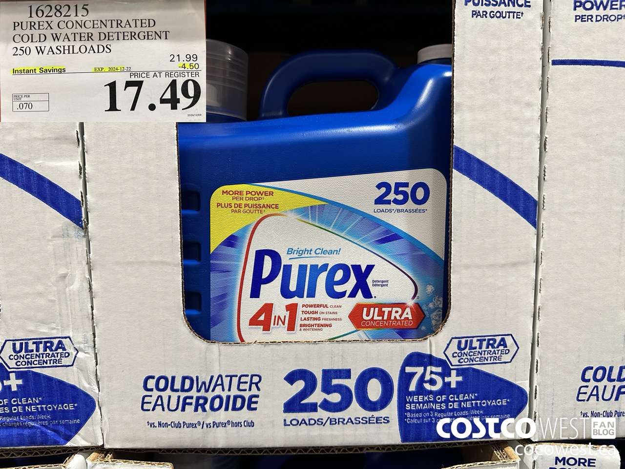 1628215 PUREX CONCENTRATED COLD WATER DETERGENT 250 WASHLOADS ($4.50 INSTANT SAVINGS EXPIRES ON 2024-12-22) $17.49