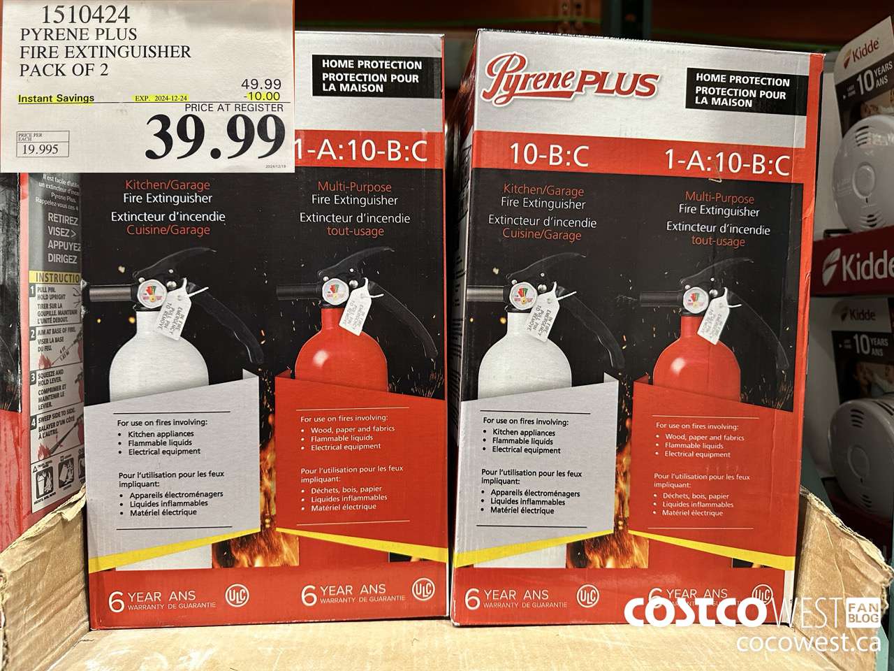 1510424 PYRENE PLUS FIRE EXTINGUISHER PACK OF 2 ($10.00 INSTANT SAVINGS EXPIRES ON 2024-12-24) $39.99