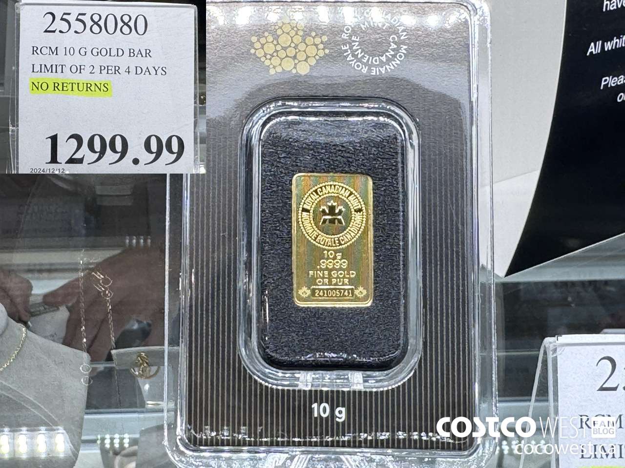 2558080 RCM 10 G GOLD BAR LIMIT OF 2 PER 4 DAYS NO RETURNS $1299.99
