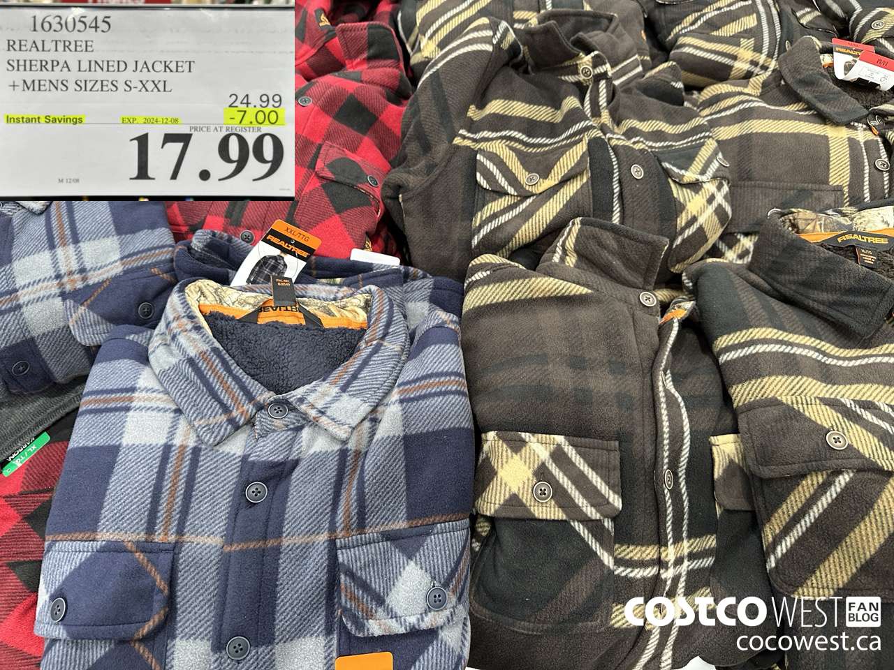 1630545 REALTREE SHERPA LINED JACKET MENS SIZES S-XXL ($7.00 INSTANT SAVINGS EXPIRES ON 2024-12-08) $17.99