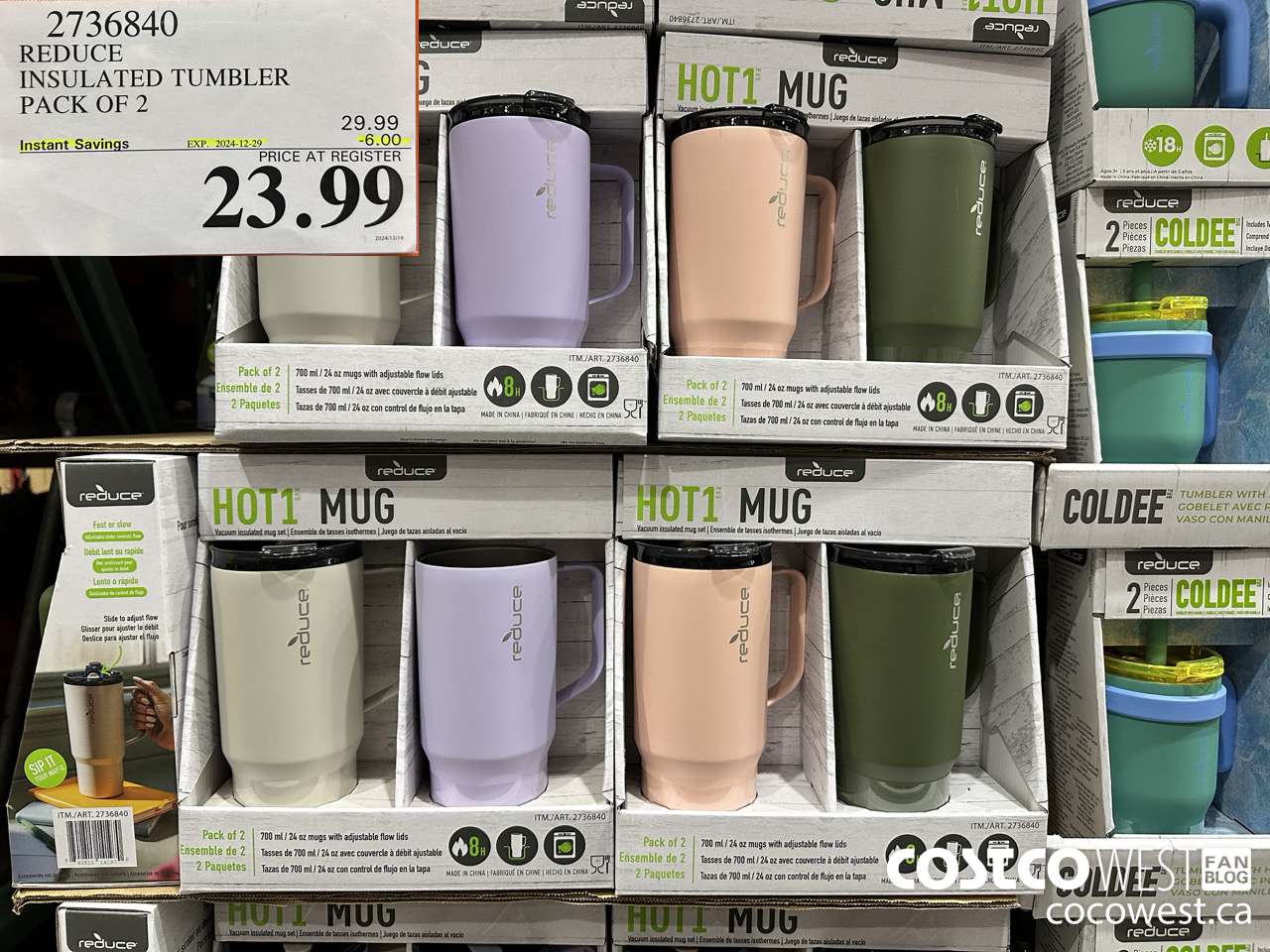 2736840 REDUCE INSULATED TUMBLER PACK OF 2 ($6.00 INSTANT SAVINGS EXPIRES ON 2024-12-29) $23.99