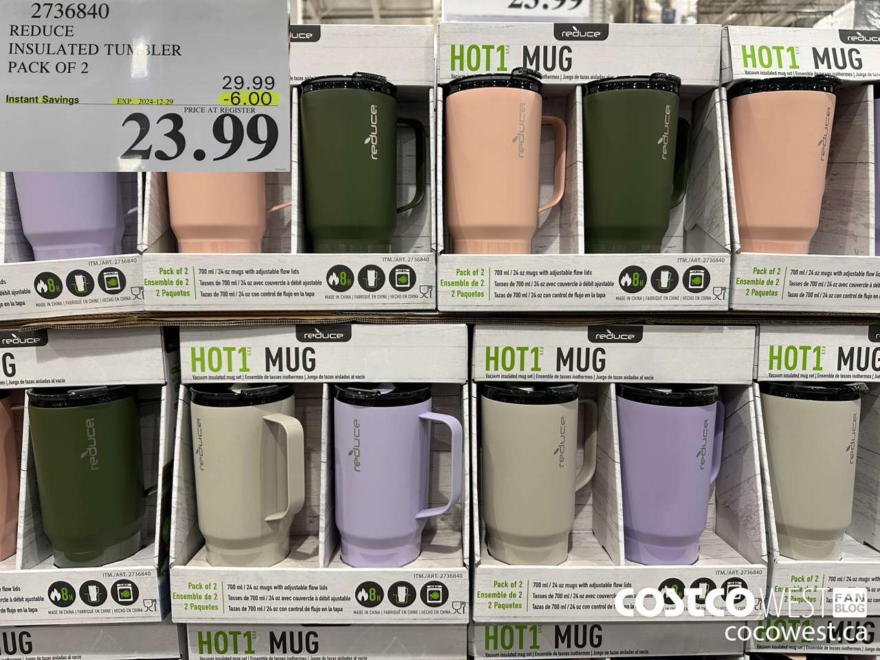 2736840 REDUCE INSULATED TUMBLER PACK OF 2 ($6.00 INSTANT SAVINGS EXPIRES ON 2024-12-29) $23.99
