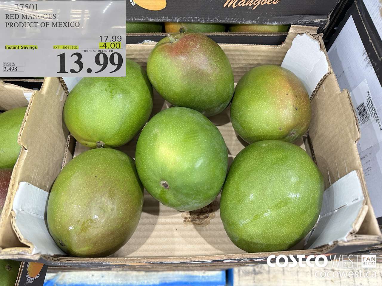 37501 RED MANGOES PRODUCT OF BRAZIL ($4.00 INSTANT SAVINGS EXPIRES ON 2024-12-22) $13.99