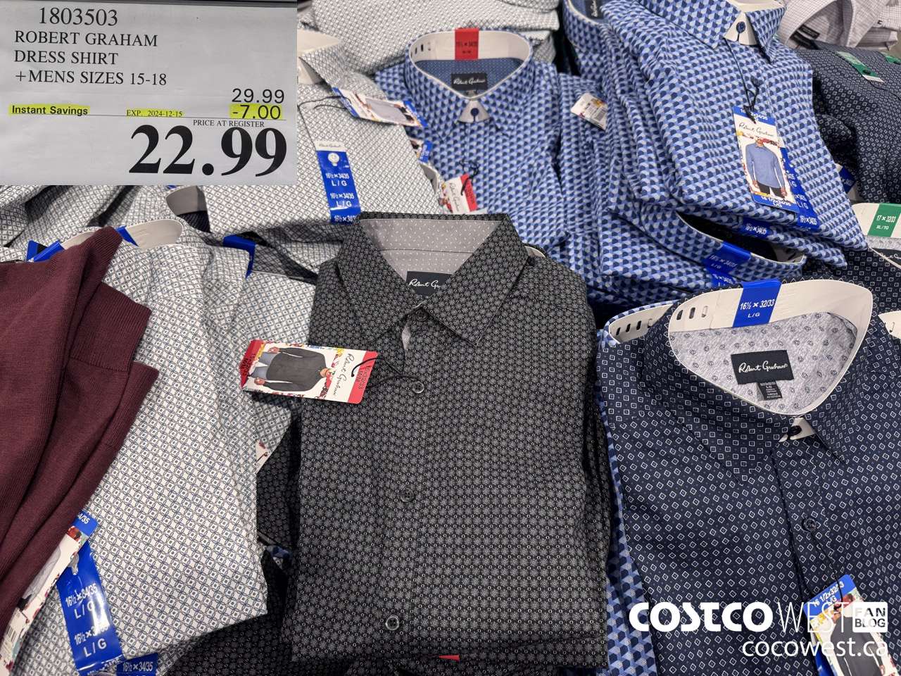 1803503 ROBERT GRAHAM DRESS SHIRT MENS SIZES 15-18 ($7.00 INSTANT SAVINGS EXPIRES ON 2024-12-15) $22.99