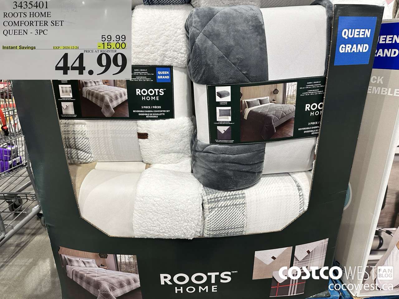 3435401 ROOTS HOME COMFORTER SET QUEEN 3PC ($15.00 INSTANT SAVINGS EXPIRES ON 2024-12-24) $44.99