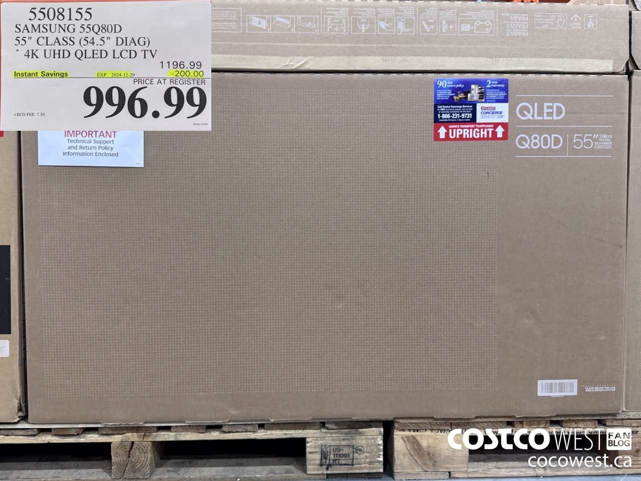 5508155 SAMSUNG 55Q80D 55