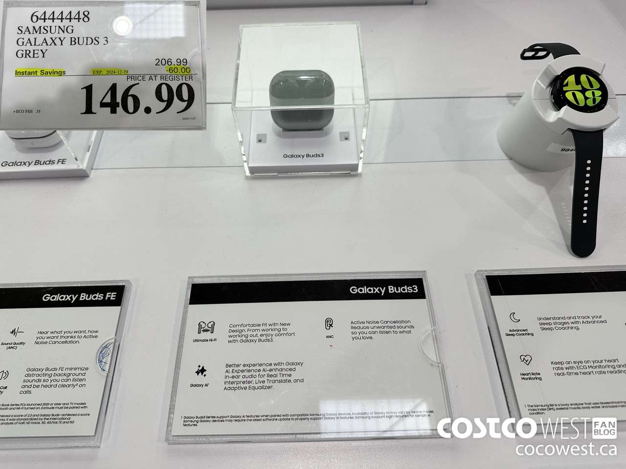 6444448 SAMSUNG GALAXY BUDS 3 GREY ($60.00 INSTANT SAVINGS EXPIRES ON 2024-12-19) $146.99