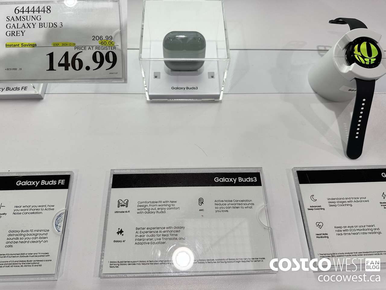 6444448 SAMSUNG GALAXY BUDS 3 GREY ($60.00 INSTANT SAVINGS EXPIRES ON 2024-12-19) $146.99