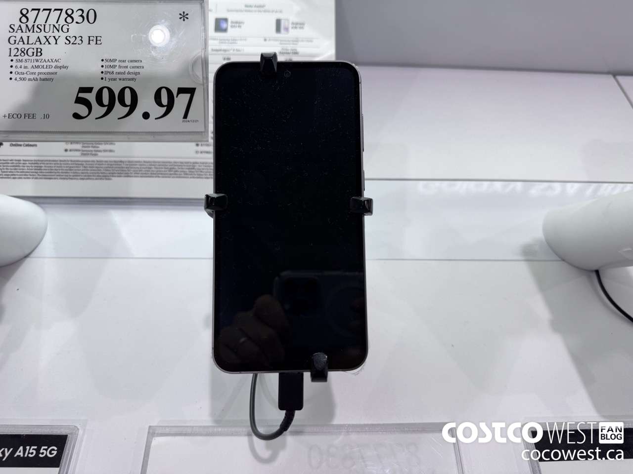 8777830 SAMSUNG GALAXY S23 FE 128GB GRAPHITE $599.97