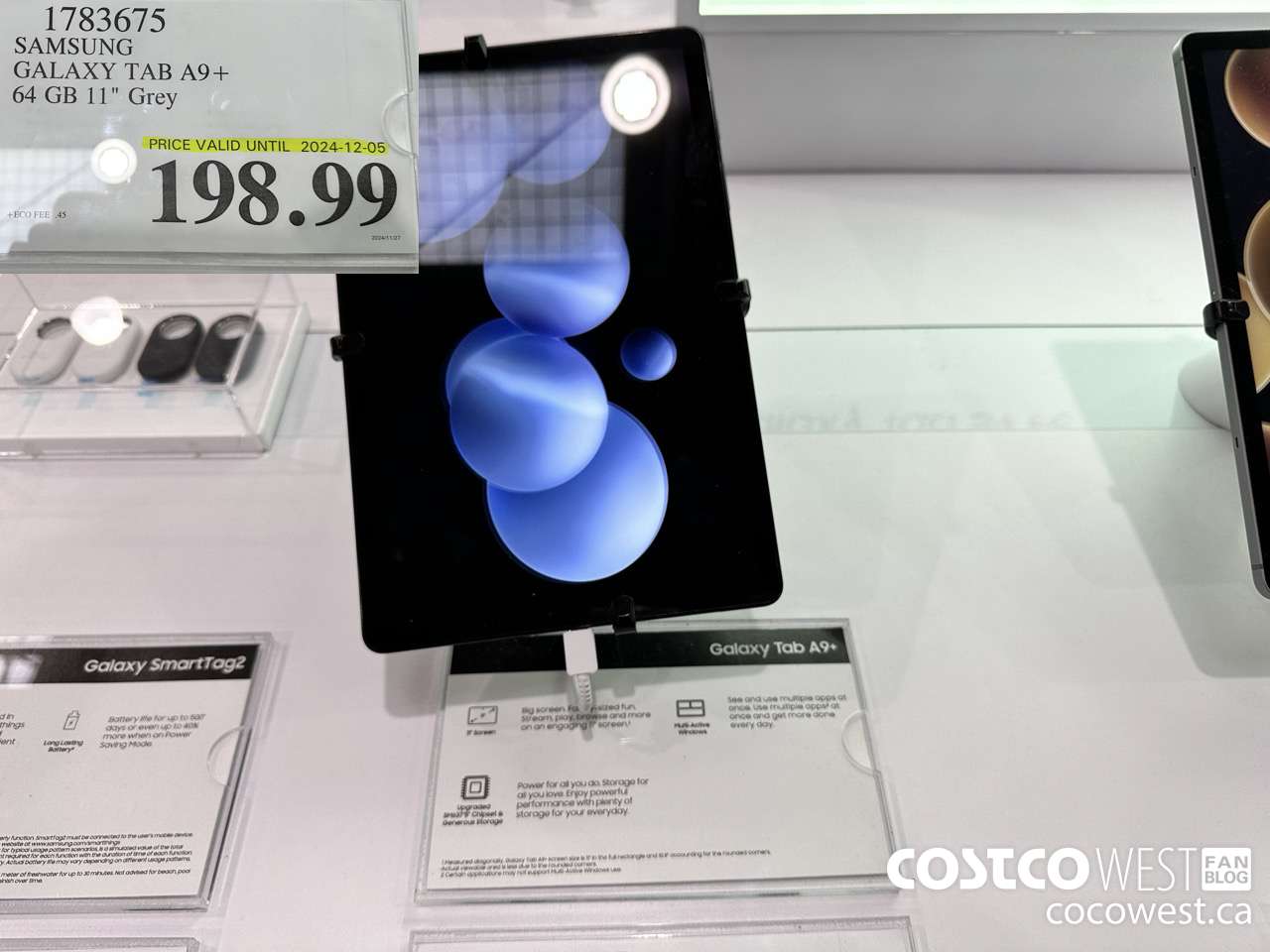 1783675 SAMSUNG GALAXY TAB A9+ 64GB (EXPIRES ON 2024-12-05) $198.99