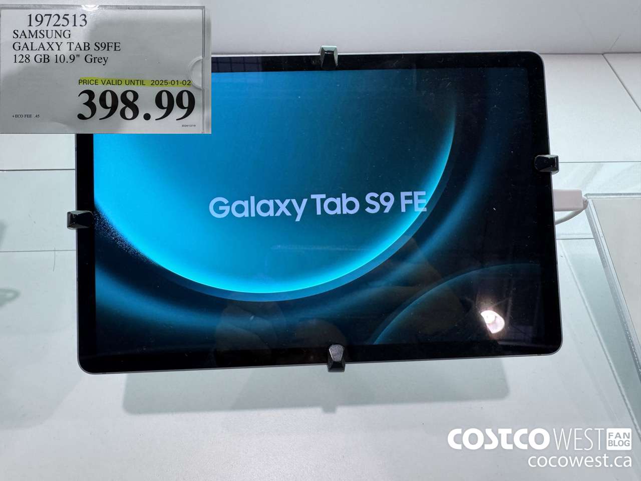 1972513 SAMSUNG GALAXY TAB S9FE 128GB, 10.9IN GREY (EXPIRES ON 2025-01-02) $398.99