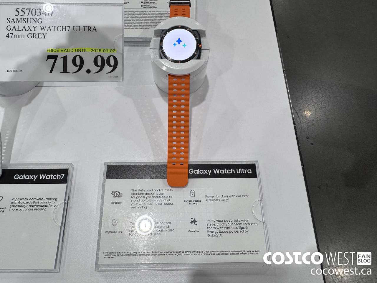 5570340 SAMSUNG GALAXY WATCH7 ULTRA 47MM GREY (EXPIRES ON 2025-01-02) $719.99