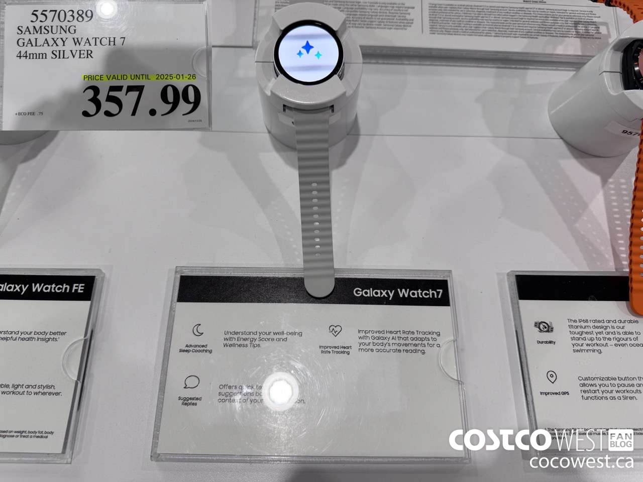 5570389 SAMSUNG GALAXY WATCH 7 44MM SILVER (EXPIRES ON 2025-01-26) $357.99