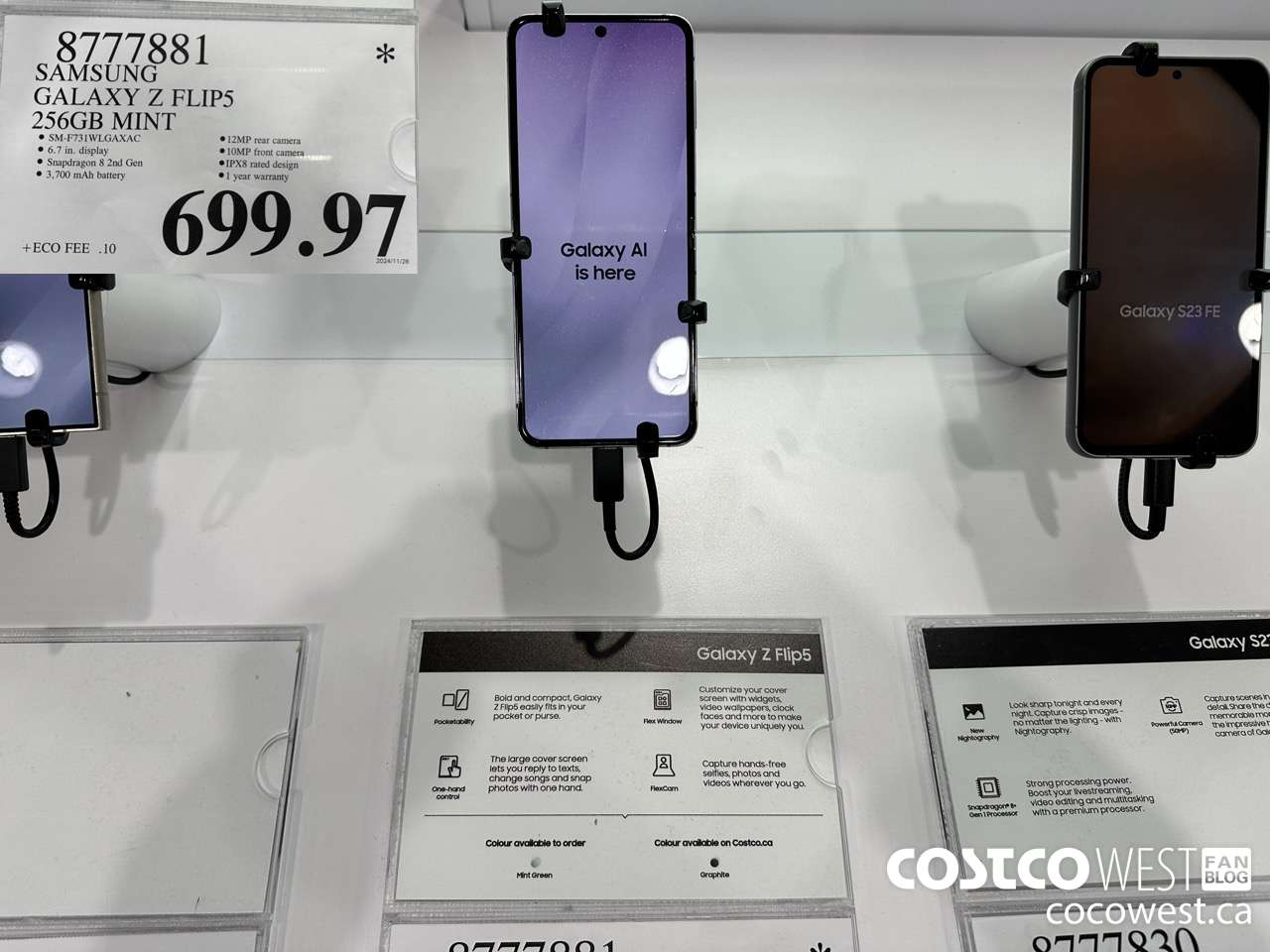 8777881 SAMSUNG GALAXY Z FLIP5 256GB MINT $699.97