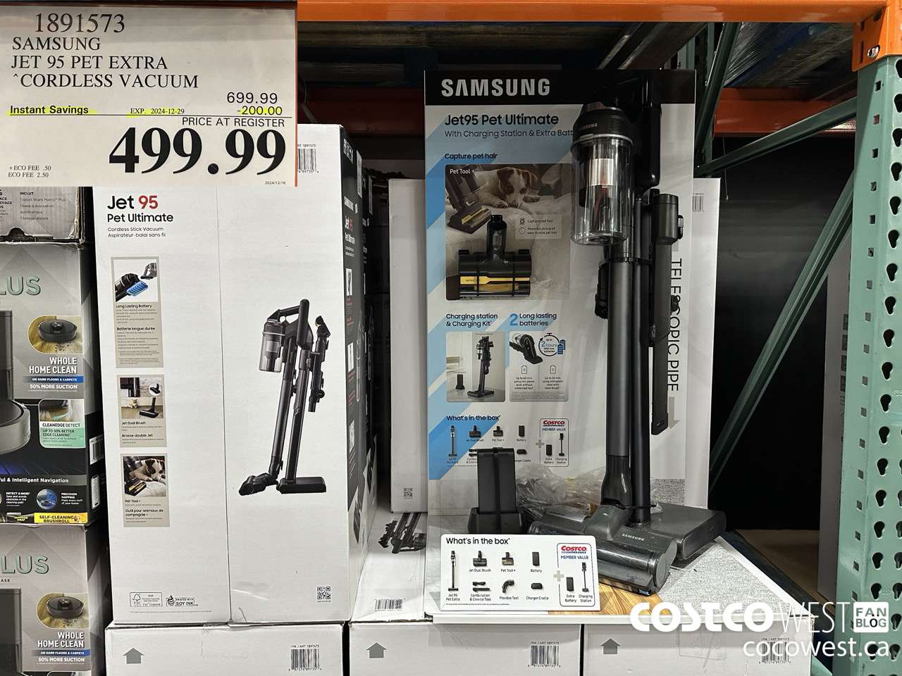 1891573 SAMSUNG JET 95 PET EXTRA STICK VACUUM ($200.00 INSTANT SAVINGS EXPIRES ON 2024-12-29) $499.99