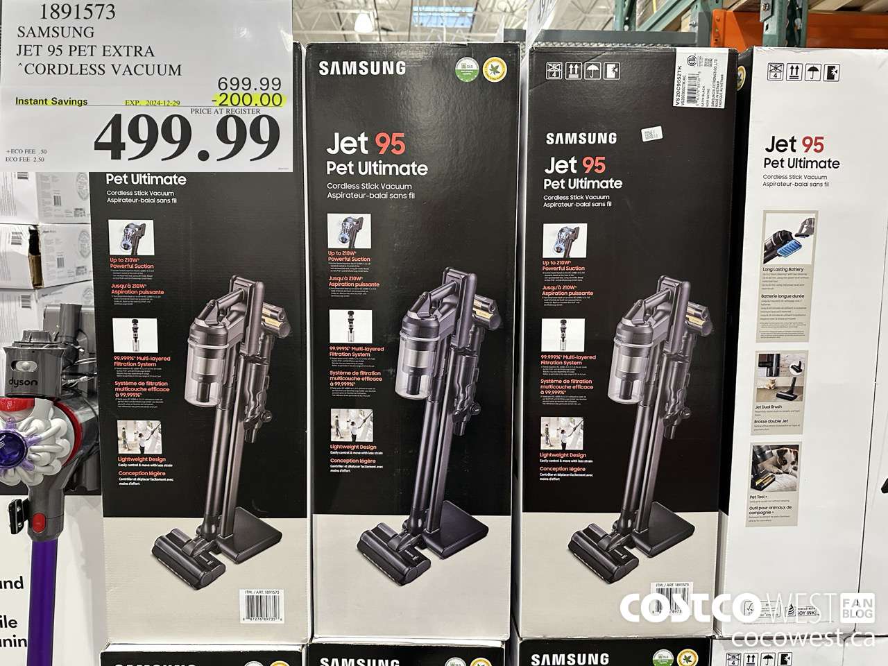1891573 SAMSUNG JET 95 PET EXTRA STICK VACUUM ($200.00 INSTANT SAVINGS EXPIRES ON 2024-12-29) $499.99