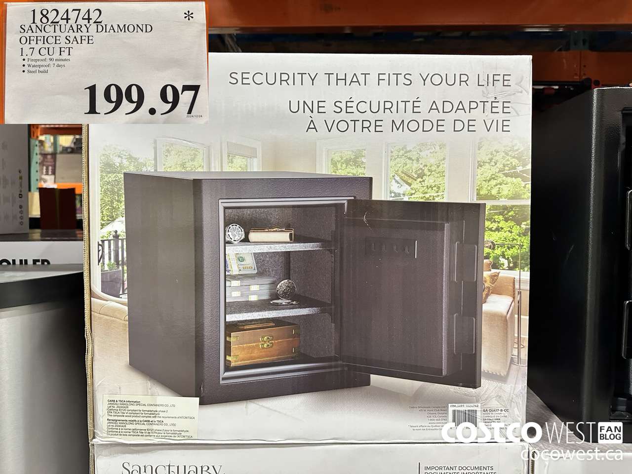 1824742 SANCTUARY DIAMOND OFFICE SAFE 1.7 CU FT $199.97