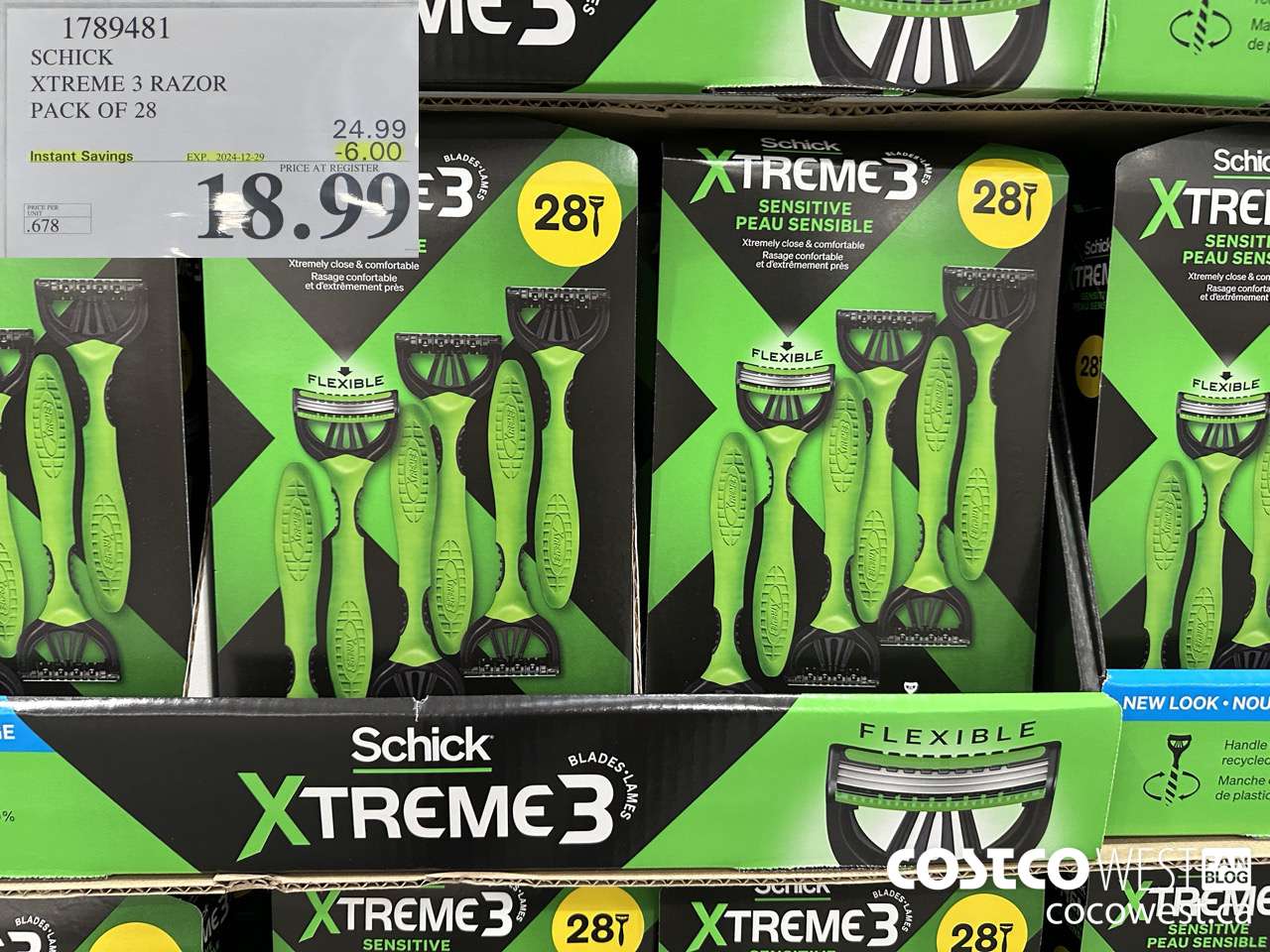 1789481 SCHICK XTREME 3 RAZOR PACK OF 28 ($6.00 INSTANT SAVINGS EXPIRES ON 2024-12-29) $18.99