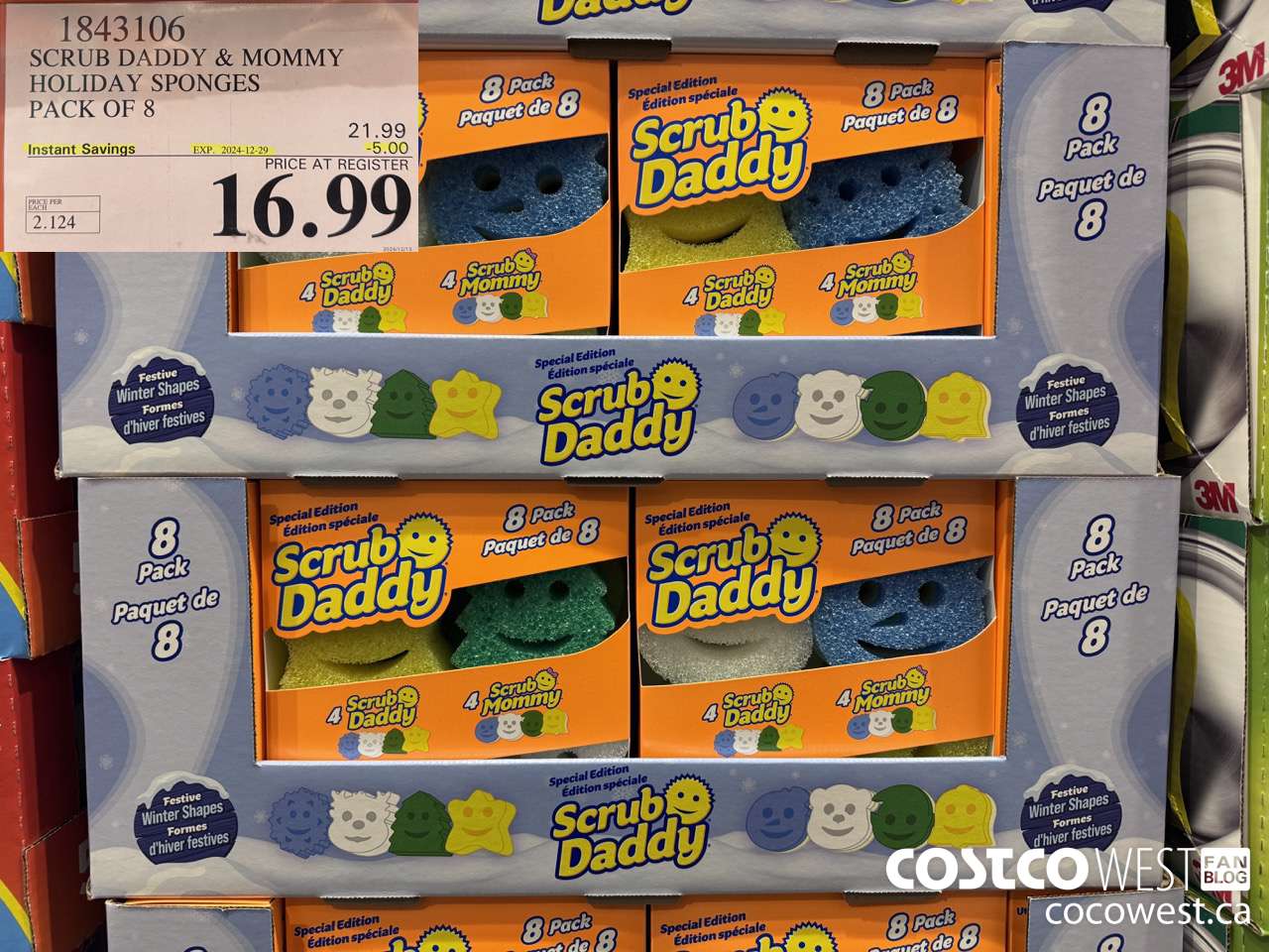 1843106 SCRUB DADDY & MOMMY HOLIDAY SPONGES PACK OF 8 ($5.00 INSTANT SAVINGS EXPIRES ON 2024-12-29) $16.99