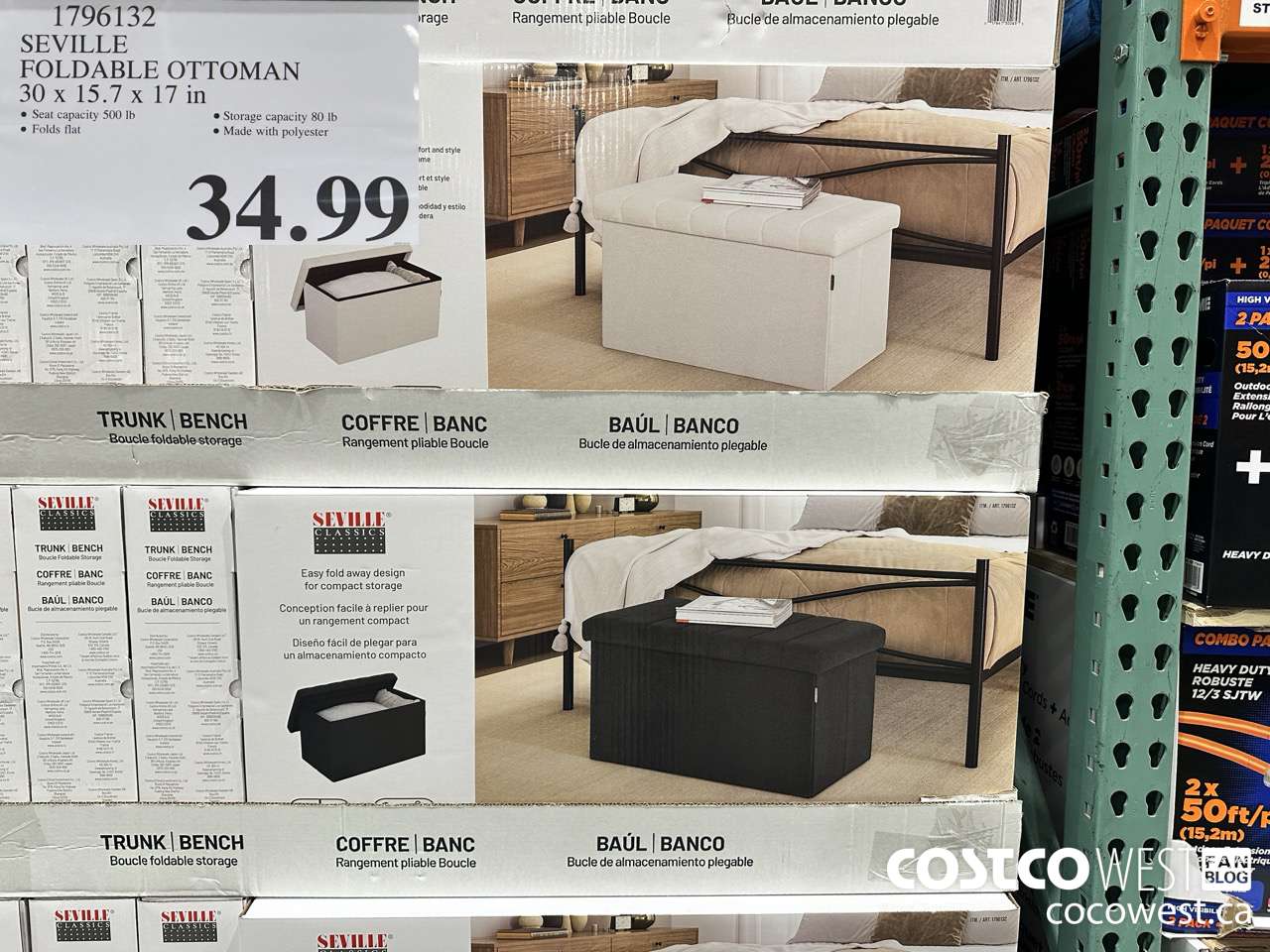 1796132 SEVILLE FOLDABLE OTTOMAN 30 x 15.7 x 17 in $34.99