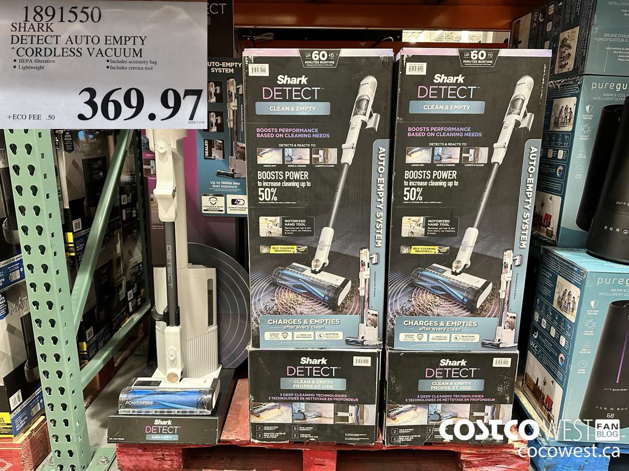 1891550 SHARK DETECT PRO AUTO EMPTY STICK VACUUM $369.97