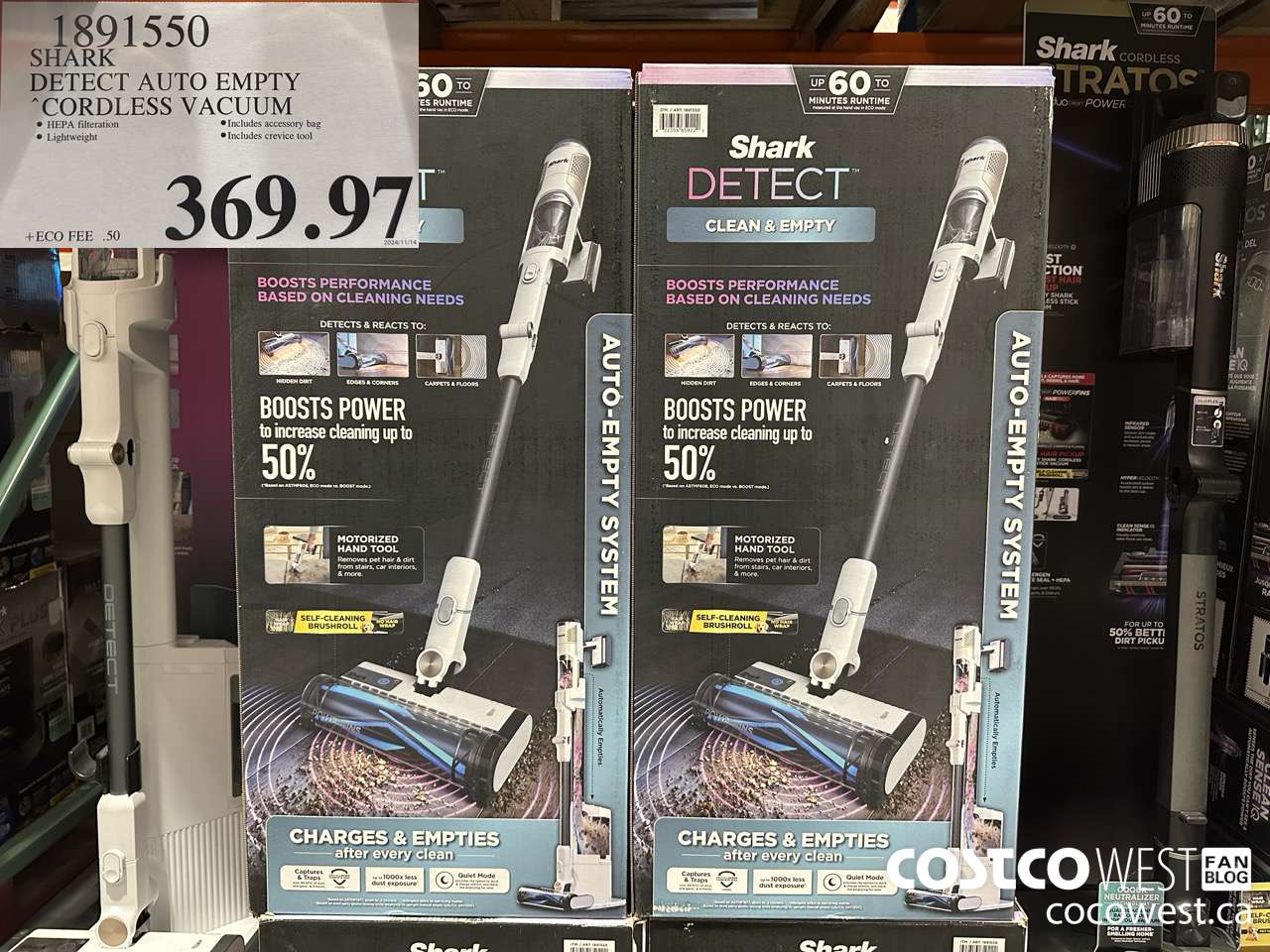 1891550 SHARK DETECT PRO AUTO EMPTY STICK VACUUM $369.97