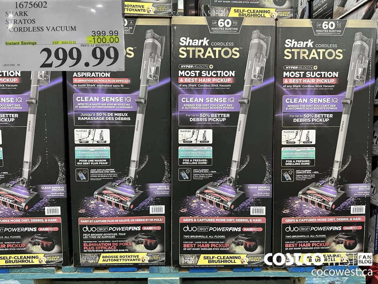 1675602 SHARK STRATOS CORDLESS STICK VACUUM ($100.00 INSTANT SAVINGS EXPIRES ON 2024-12-22) $299.99