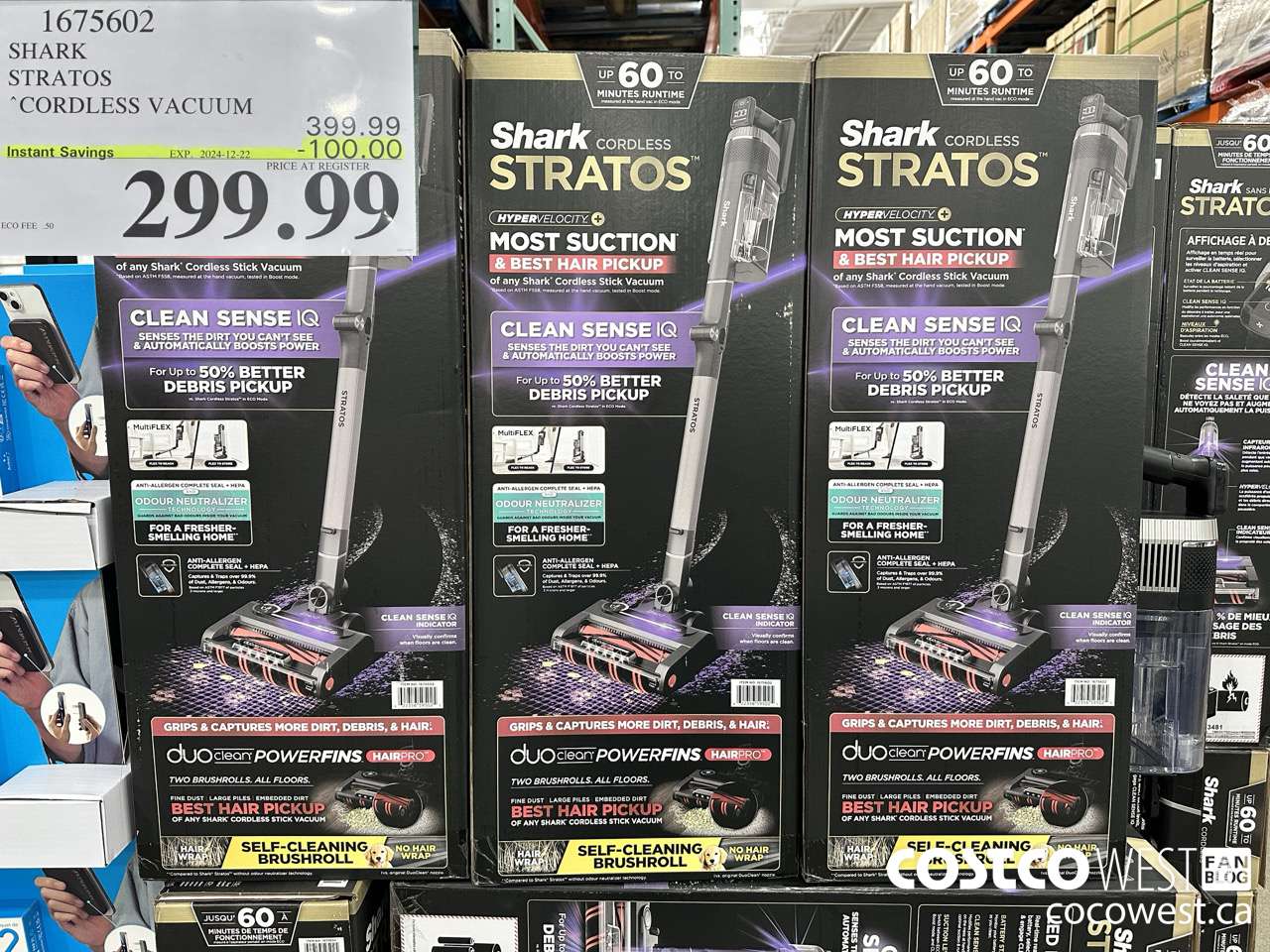 1675602 SHARK STRATOS CORDLESS STICK VACUUM ($100.00 INSTANT SAVINGS EXPIRES ON 2024-12-22) $299.99