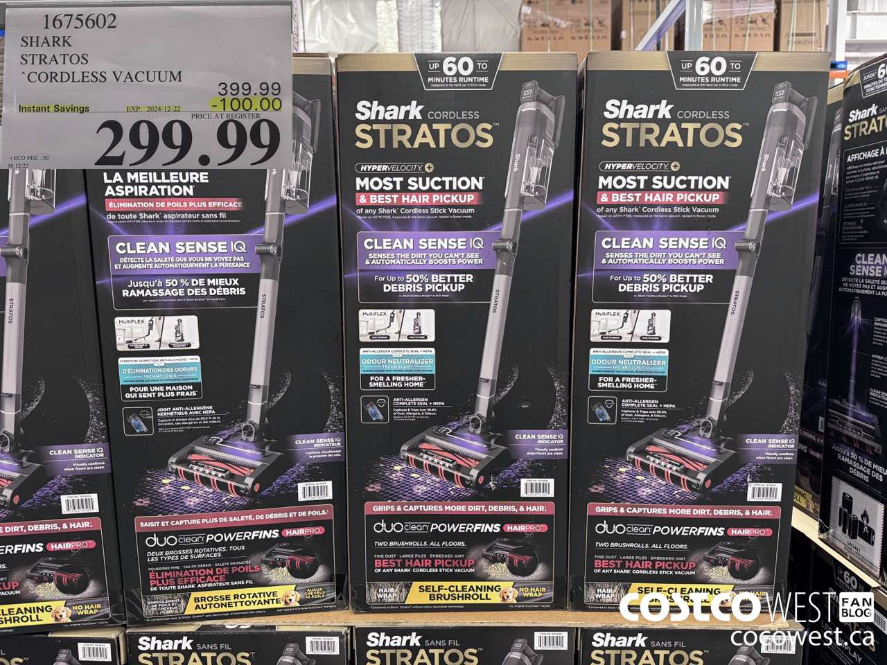 1675602 SHARK STRATOS CORDLESS STICK VACUUM ($100.00 INSTANT SAVINGS EXPIRES ON 2024-12-22) $299.99