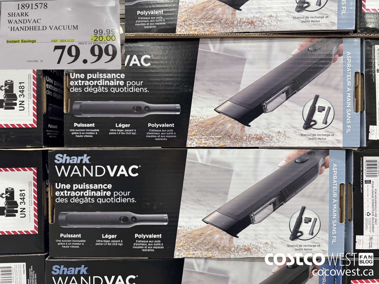 1891578 SHARK WANDVAC HANDHELD VACUUM ($20.00 INSTANT SAVINGS EXPIRES ON 2024-12-22) $79.99