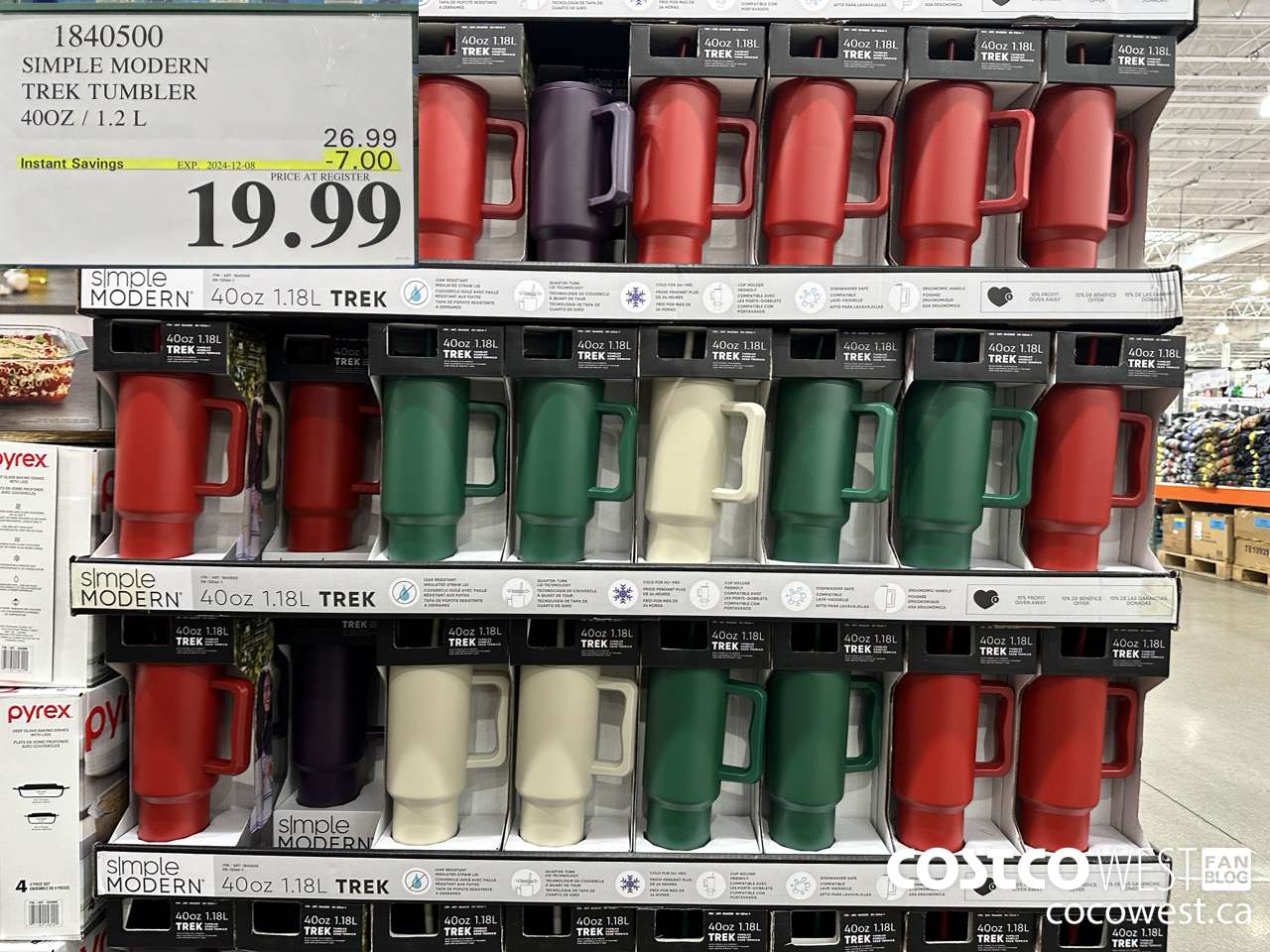 1840500 SIMPLE MODERN TREK TUMBLER 40OZ/1.2L ($7.00 INSTANT SAVINGS EXPIRES ON 2024-12-08) $19.99