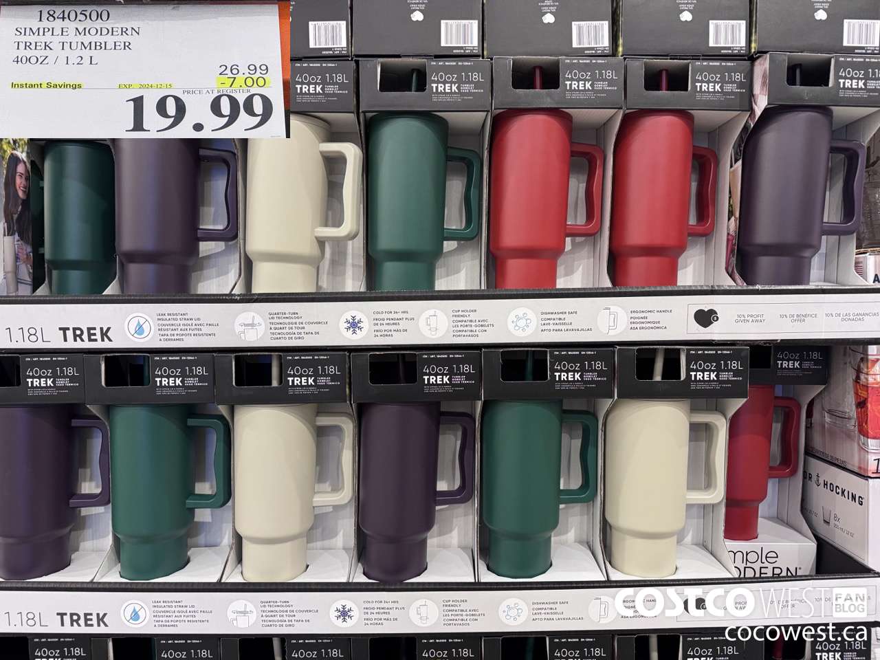 1840500 SIMPLE MODERN TREK TUMBLER 40OZ/1.2L ($7.00 INSTANT SAVINGS EXPIRES ON 2024-12-15) $19.99