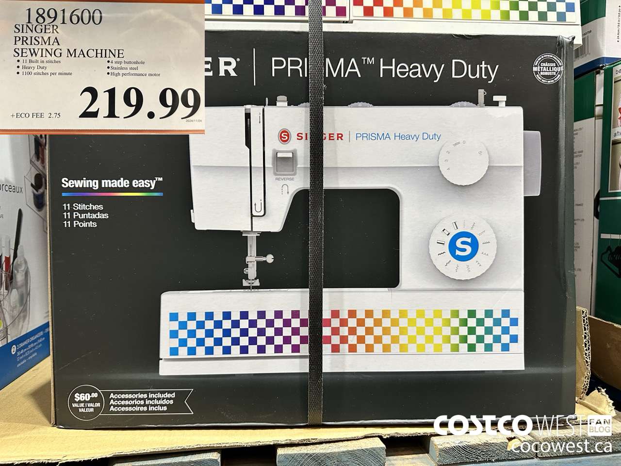 1891600 SINGER PRISMA SEWING MACHINE $219.99