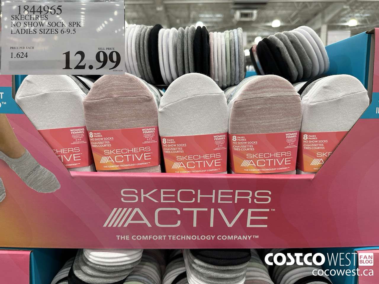 1844965 SKECHERS NO SHOW SOCK 8PK LADIES SIZES 6-9.5 $12.99