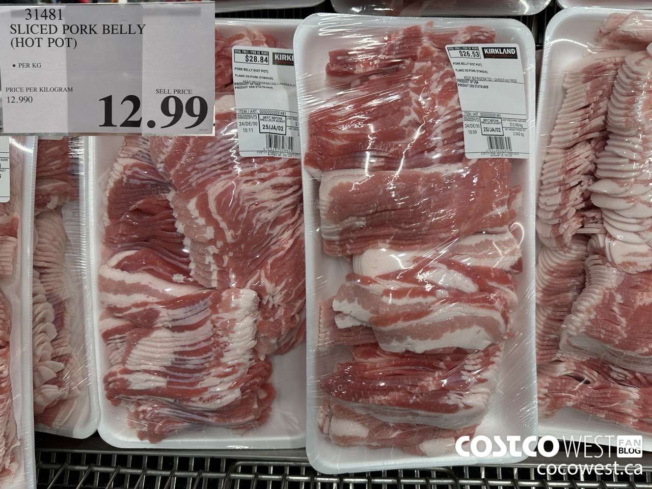 31481 SLICED PORK BELLY (HOT POT) $12.99