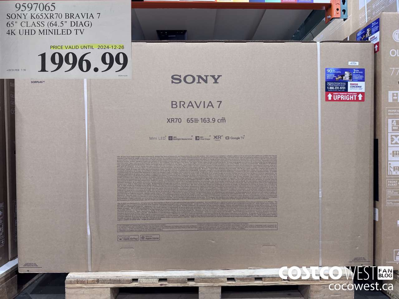 9597065 SONY K65XR70 BRAVIA 7 65