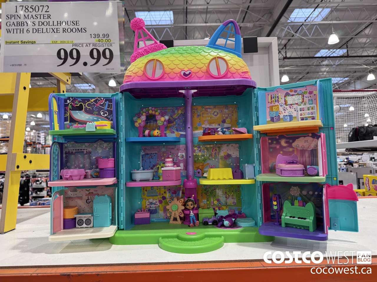 1785072 SPIN MASTER GABBY'S DOLLHOUSE WITH 6 DELUXE ROOMS ($40.00 INSTANT SAVINGS EXPIRES ON 2024-12-15) $99.99