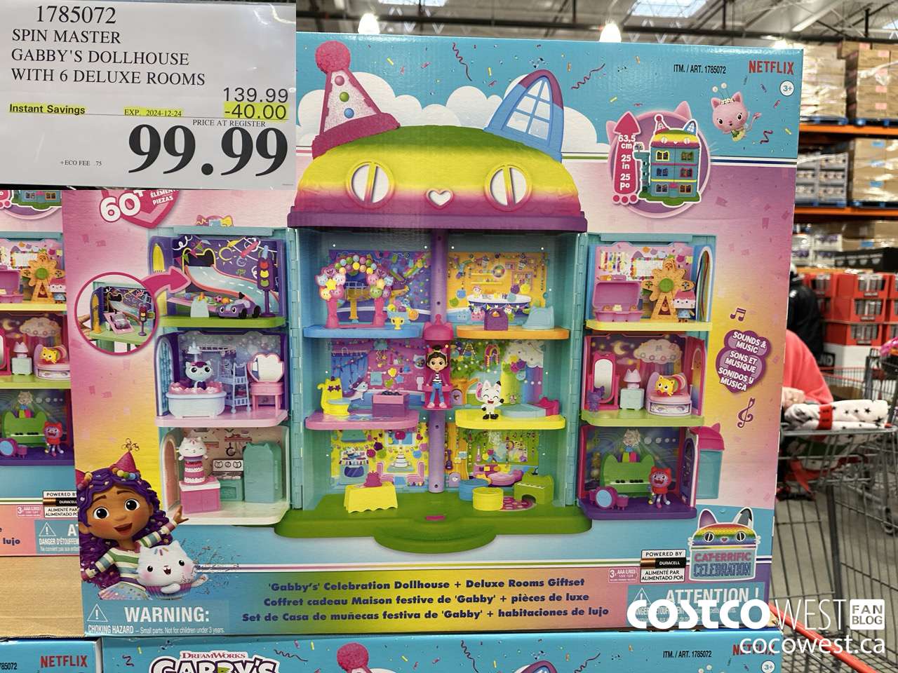 1785072 SPIN MASTER GABBY'S DOLLHOUSE WITH 6 DELUXE ROOMS ($40.00 INSTANT SAVINGS EXPIRES ON 2024-12-24) $99.99