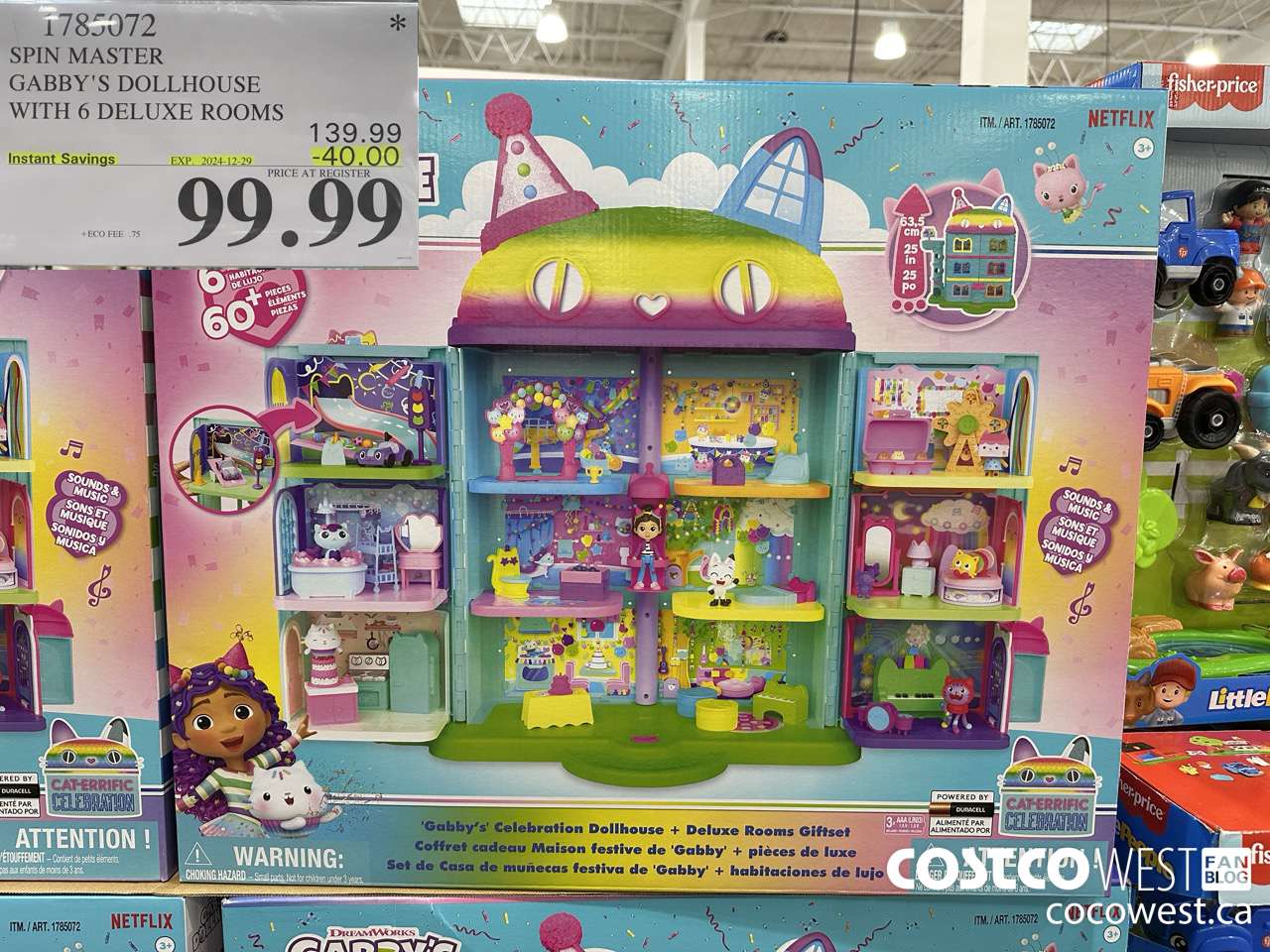 1785072 SPIN MASTER GABBY'S DOLLHOUSE WITH 6 DELUXE ROOMS ($40.00 INSTANT SAVINGS EXPIRES ON 2024-12-29) $99.99
