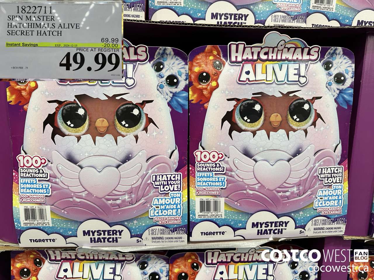 1822711 SPIN MASTER HATCHIMALS ALIVE SECRET HATCH ($20.00 INSTANT SAVINGS EXPIRES ON 2024-12-16) $49.99
