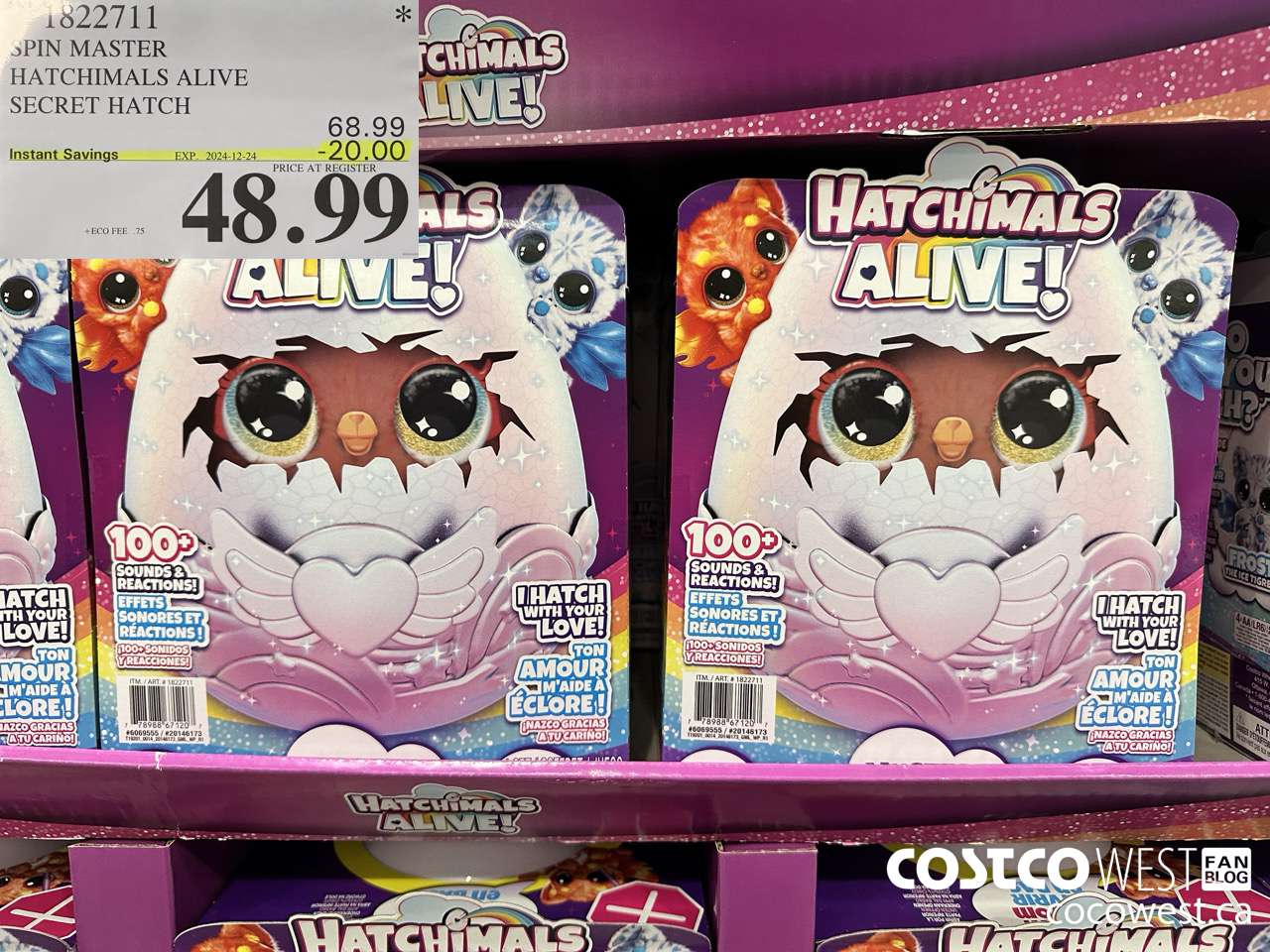 1822711 SPIN MASTER HATCHIMALS ALIVE SECRET HATCH ($20.00 INSTANT SAVINGS EXPIRES ON 2024-12-24) $48.99