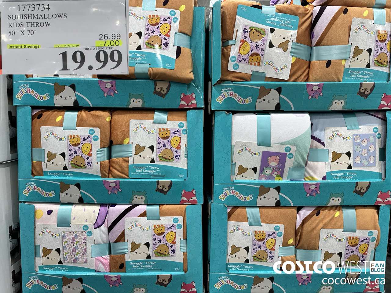 1773734 SQUISHMALLOWS KIDS THROW 50