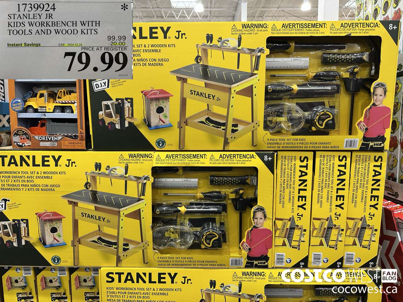 1739924 STANLEY JR KIDS WORKBENCH WITH TOOLS AND WOOD KITS ($20.00 INSTANT SAVINGS EXPIRES ON 2024-12-24) $79.99