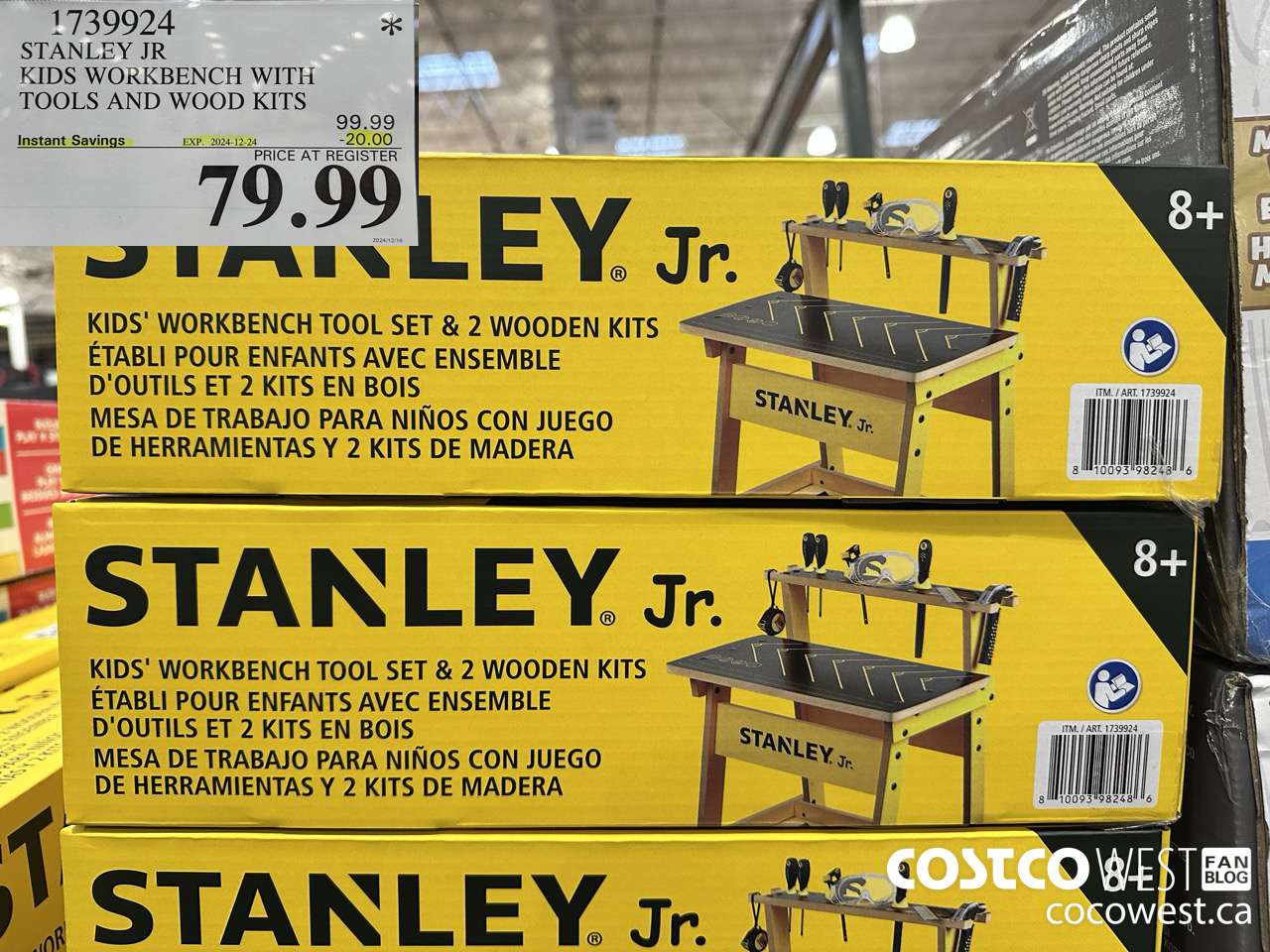 1739924 STANLEY JR KIDS WORKBENCH WITH TOOLS AND WOOD KITS ($20.00 INSTANT SAVINGS EXPIRES ON 2024-12-24) $79.99