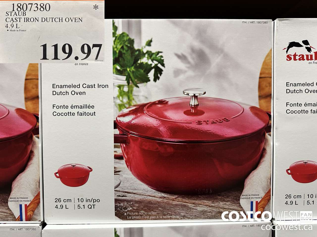 1807380 STAUB CAST IRON DUTCH OVEN 4.9L $119.97