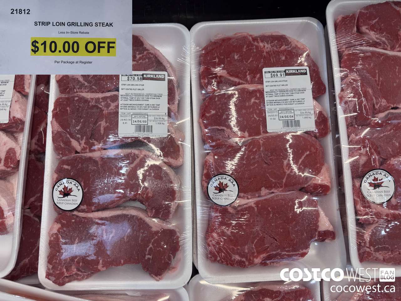 21812 STRIP LOIN GRILLING STEAK ($10.00 INSTANT SAVINGS)