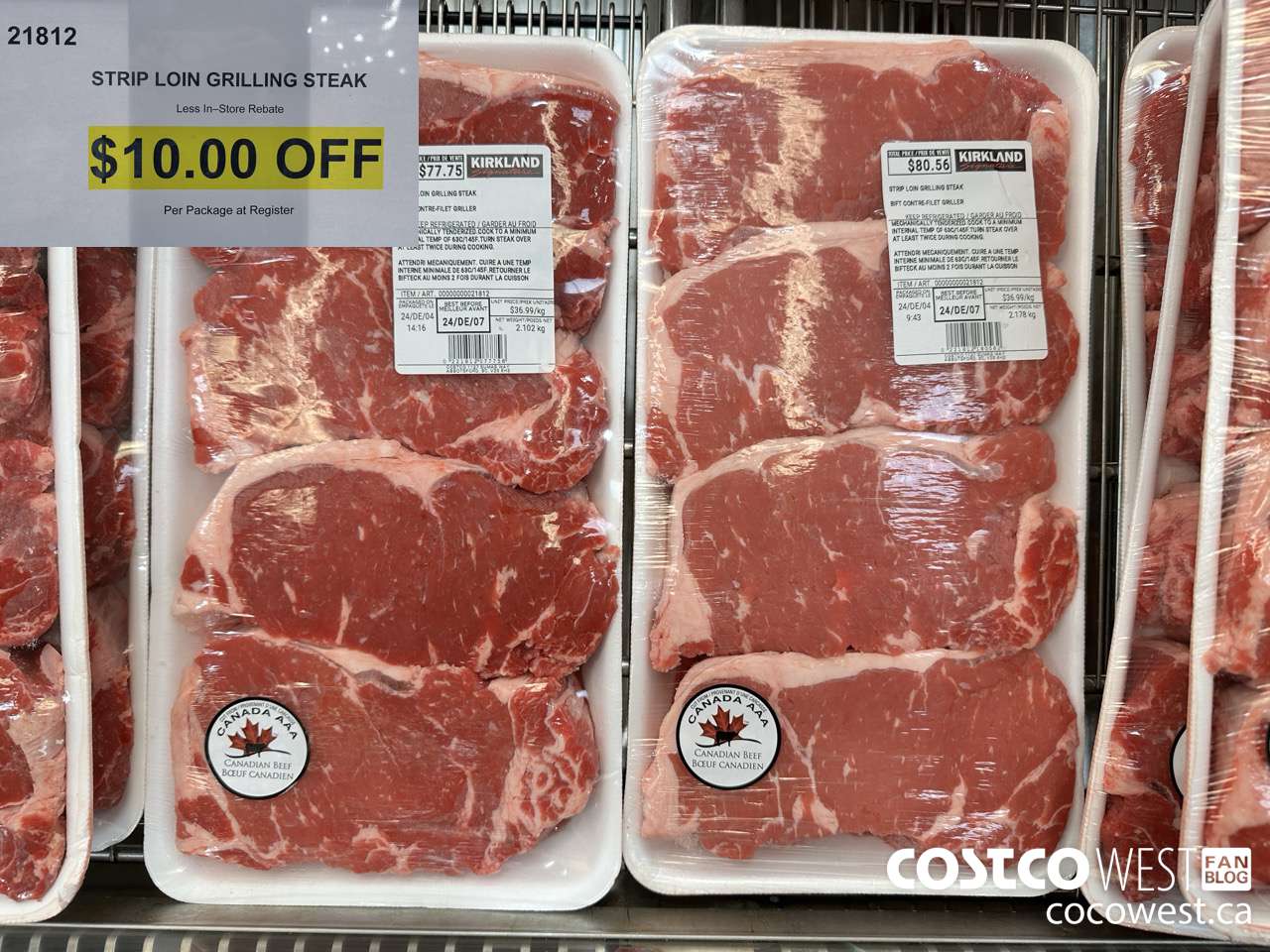 21812 STRIP LOIN GRILLING STEAK ($10.00 INSTANT SAVINGS)