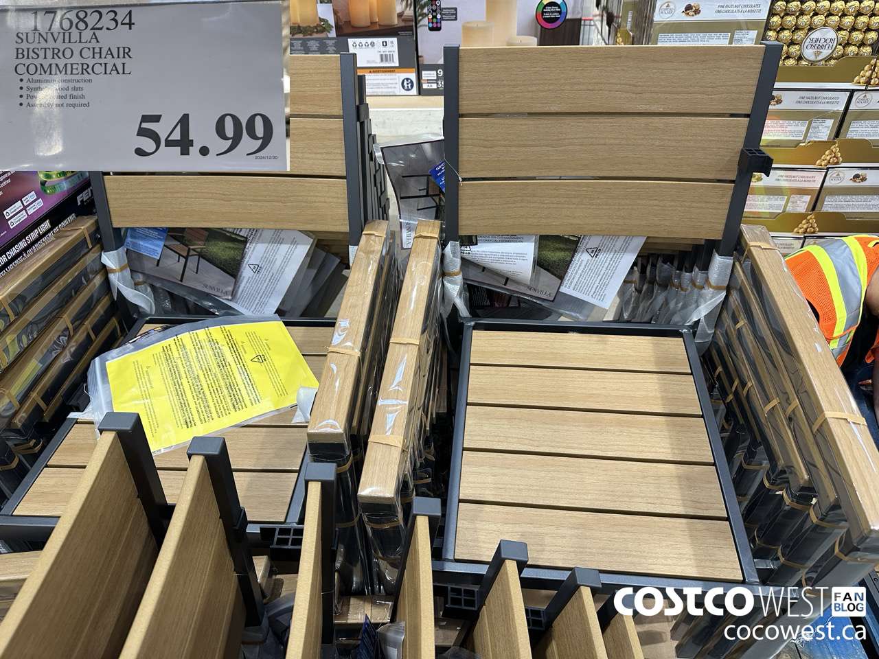 1768234 SUNBILLA BISTRO CHAIR COMMERCIAL $54.99