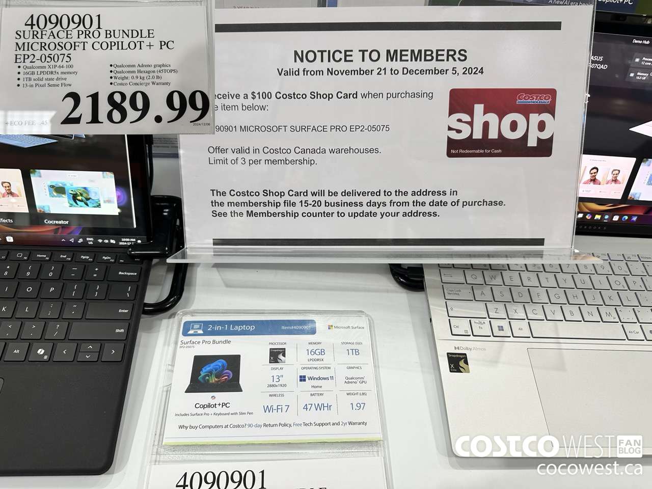 4090901 SURFACE PRO BUNDLE MICROSOFT COPILOT + PC EP2-05075 $2189.99