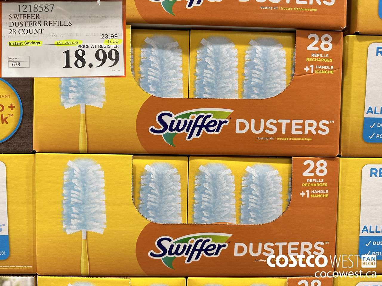1218587 SWIFFER DUSTERS REFILLS 28 COUNT ($5.00 INSTANT SAVINGS EXPIRES ON 2024-12-08) $18.99